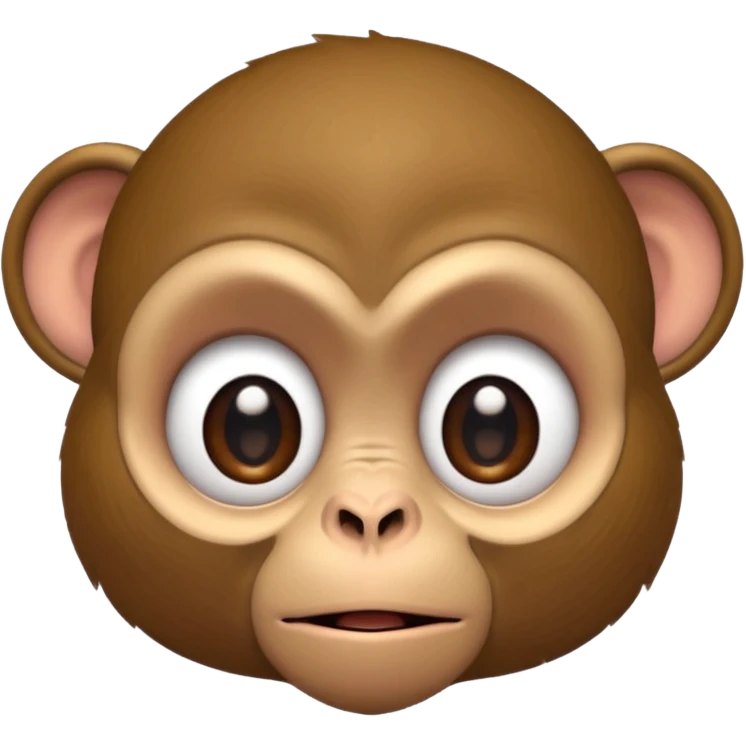 monkey with fear expression  emoji