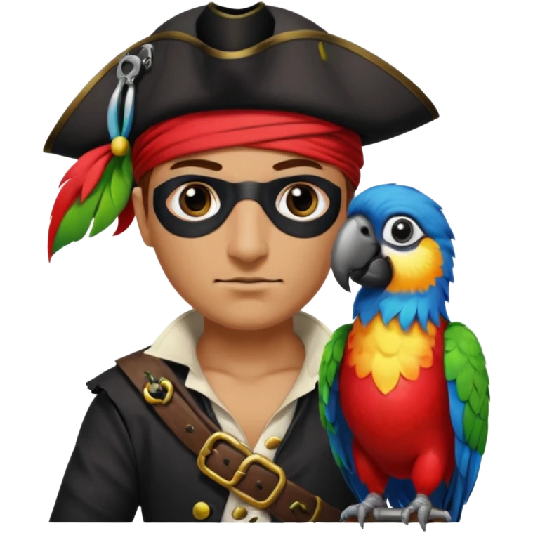 pirate and parrot emoji