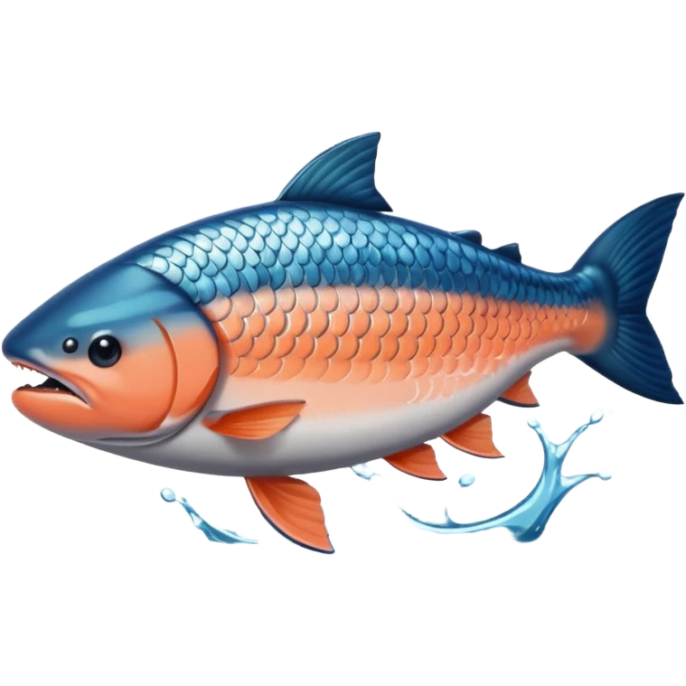 salmon struggling to swim emoji