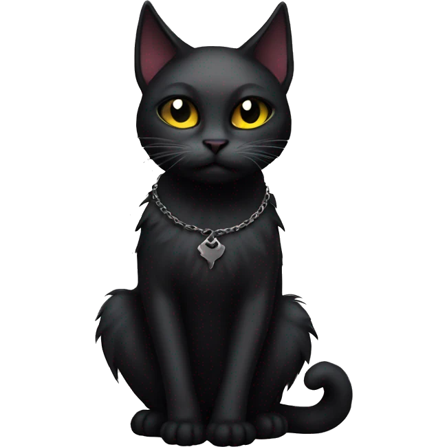Goth cat emoji