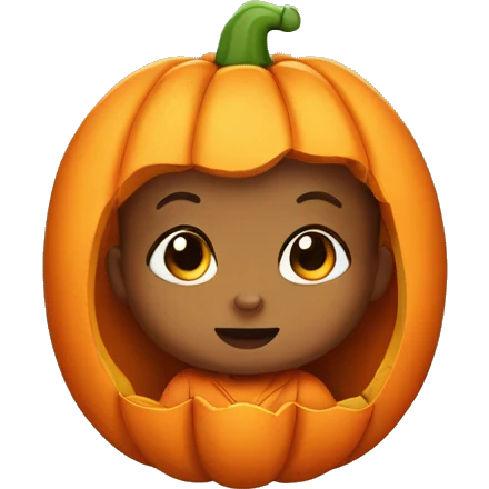 Baby in pumpkin costume  emoji