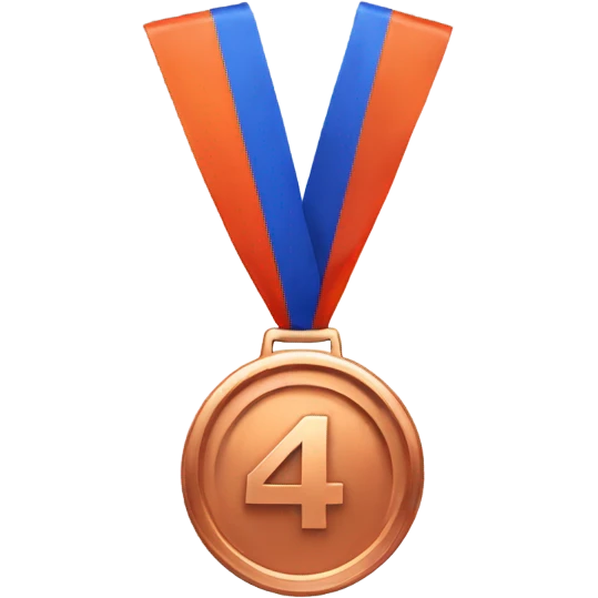 Copper 4th place medal with discord emoji style emoji