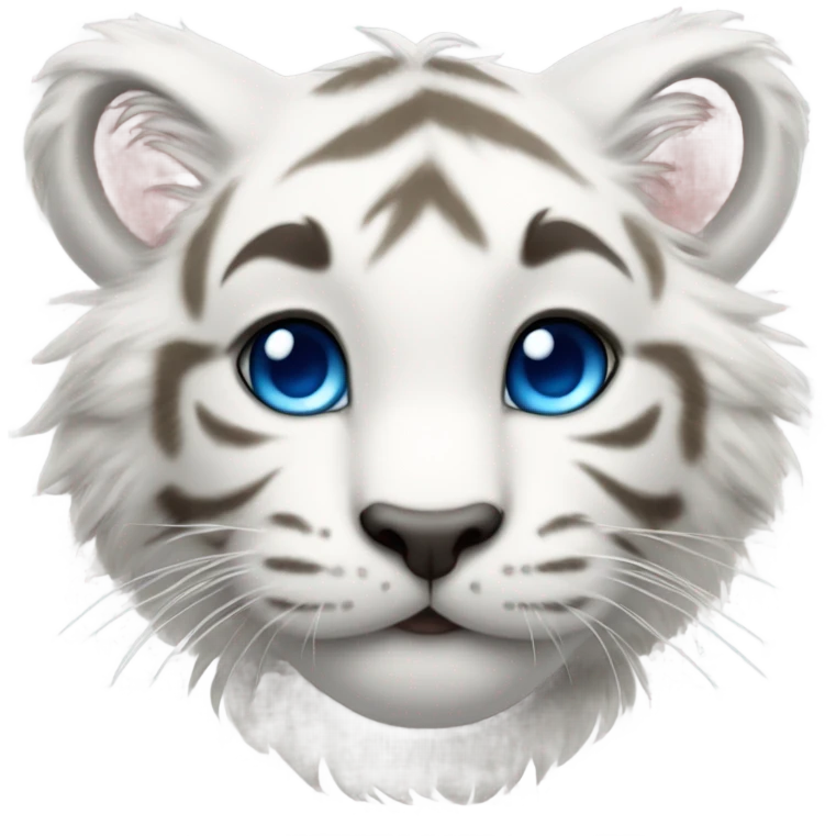 cute white tiger emoji
