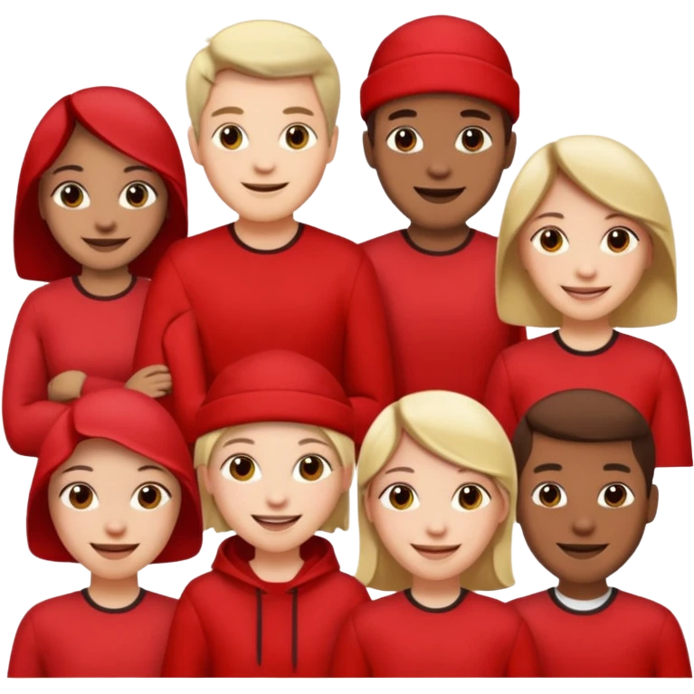 Red group peoples  emoji
