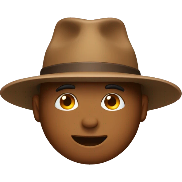 Brown hat emoji