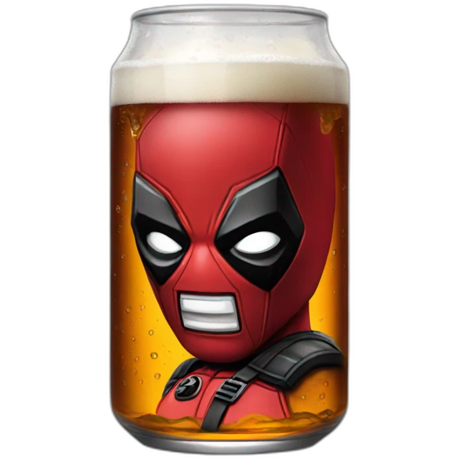 Deadpool drink beer emoji