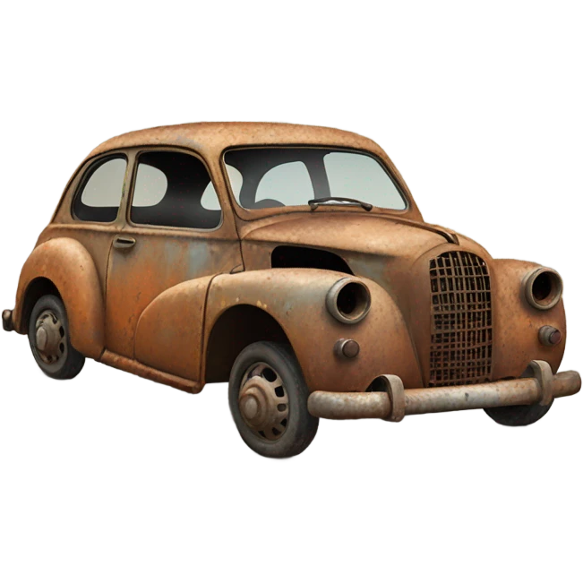 Small rusty car emoji