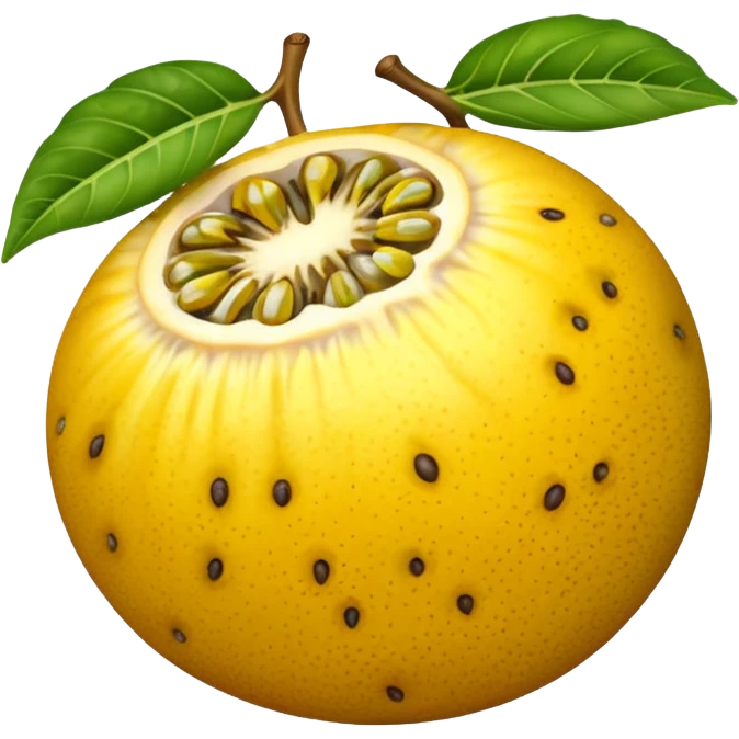 Create a yellow passion fruit emoji emoji