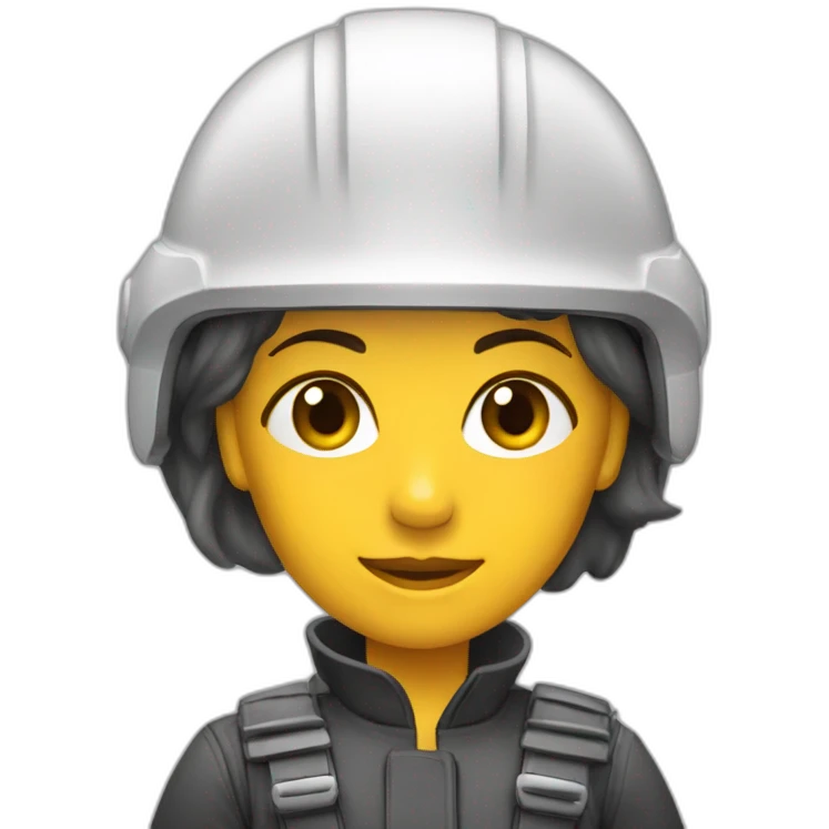 capacete de segurança branco mulher emoji