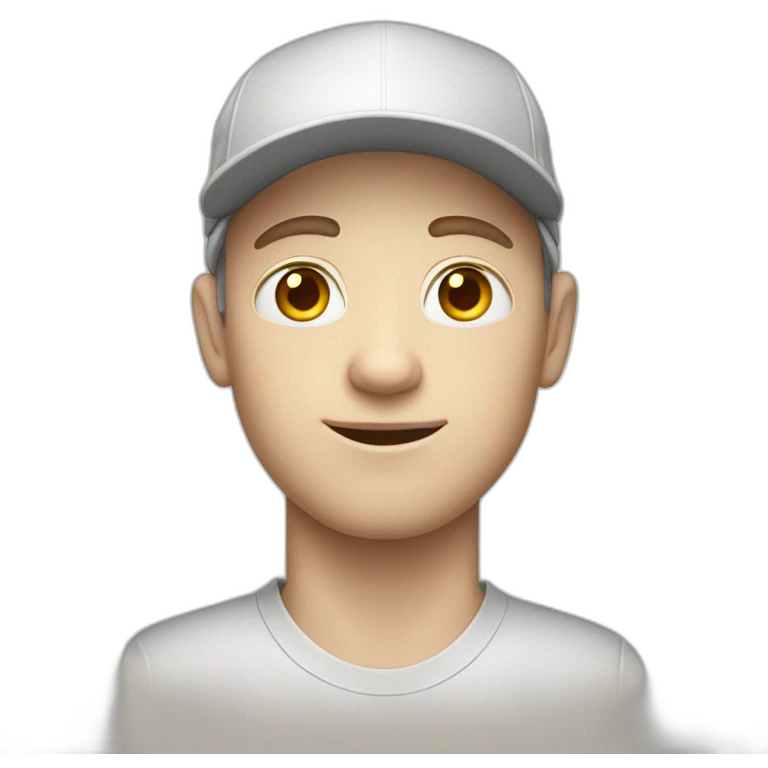 Pale skinned Man in a cap with a box into his hands emoji