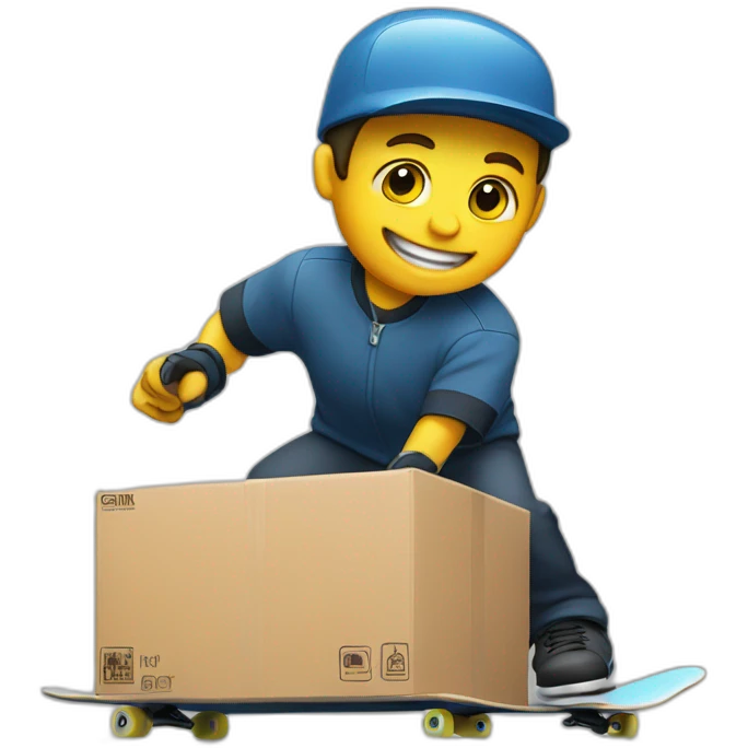 delivery on skate emoji