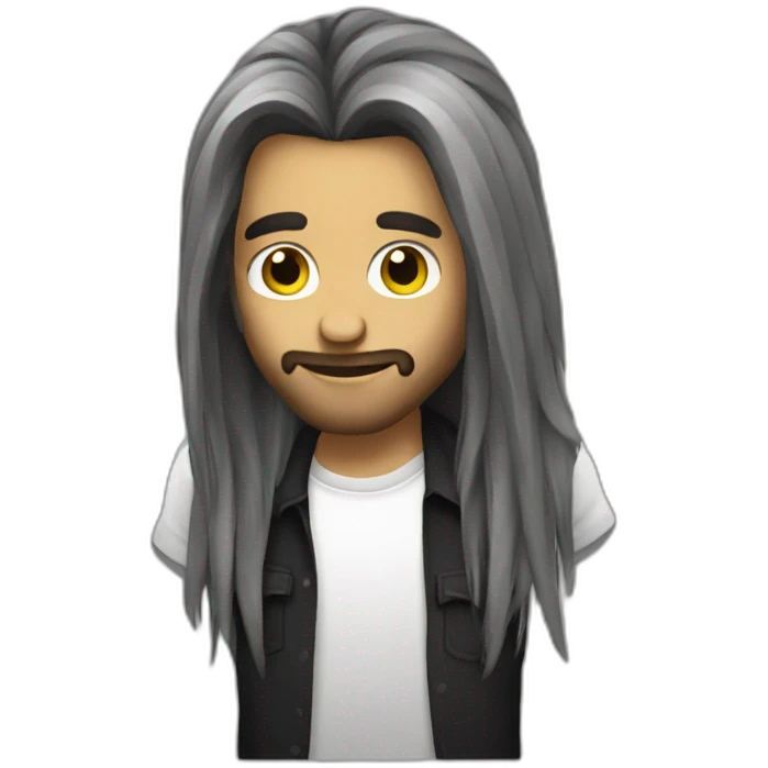 long hair DJ emoji