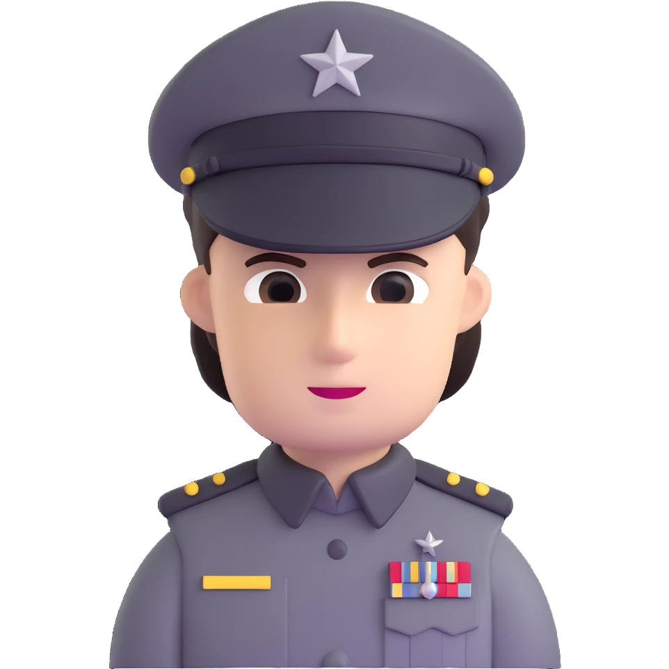 Imperial officer with rank insignia and olive-gray uniform from Star Wars emoji