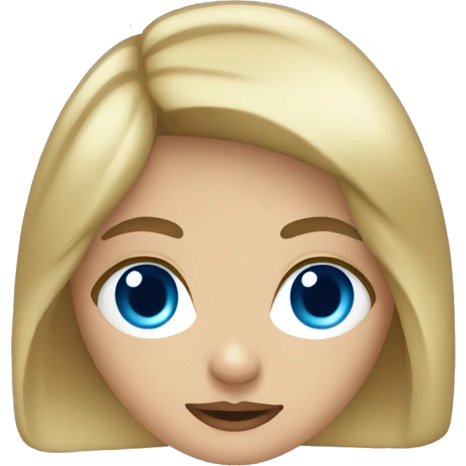 Dirty blonde girl with blue eyes emoji