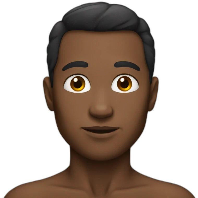 human with only skin no clothes emoji