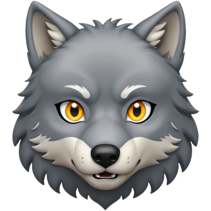 wolf, fierce emoji