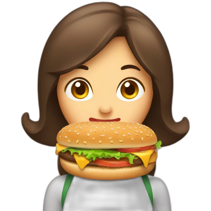 woman-eating-burger emoji