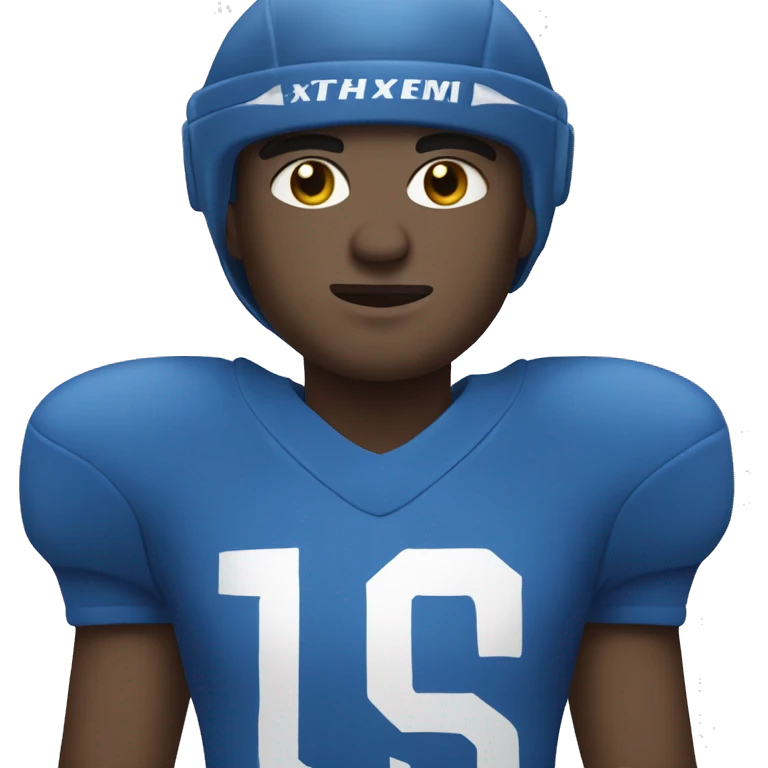 man in a blue soocer jersey emoji