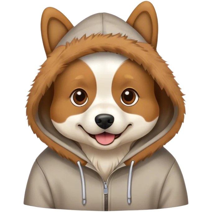 dog wearing hoodie  emoji
