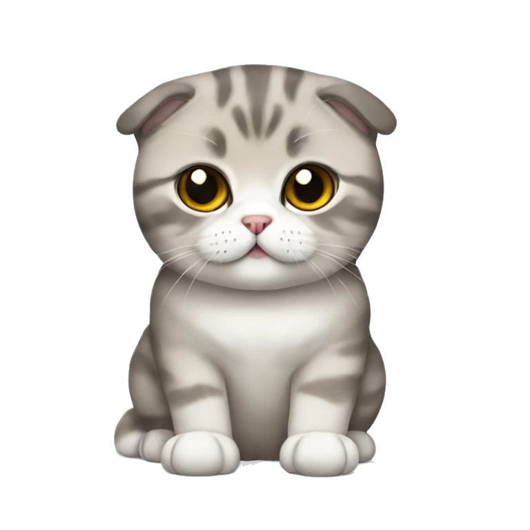 Scottish Fold cat emoji