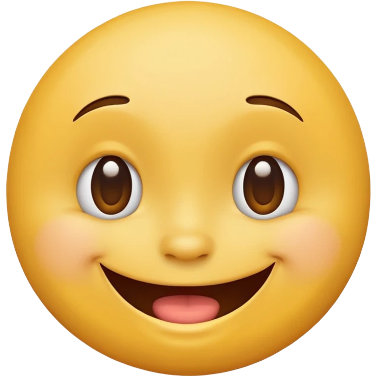 Emoji, yellow round smiling face, Narrow eyes curved downwards emoji