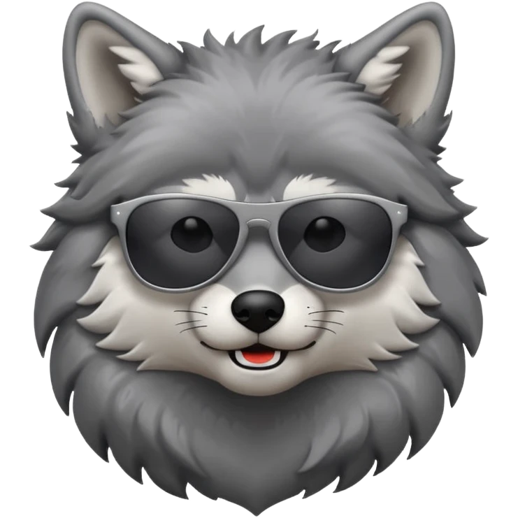 wolf wearing sunglasses emoji