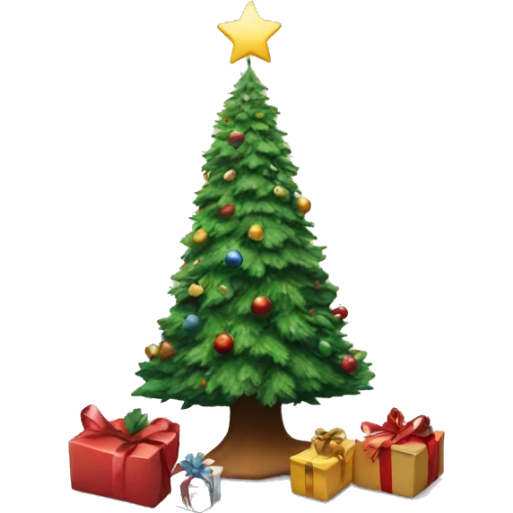 Christmas tree doing the Friday emoji