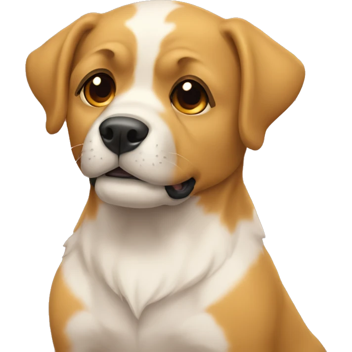 Perro abrazo al dueño emoji