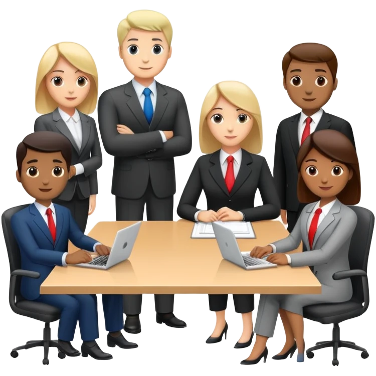 Business meeting online emoji