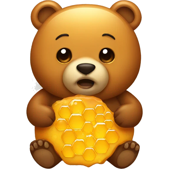 Bear covered in honey  emoji