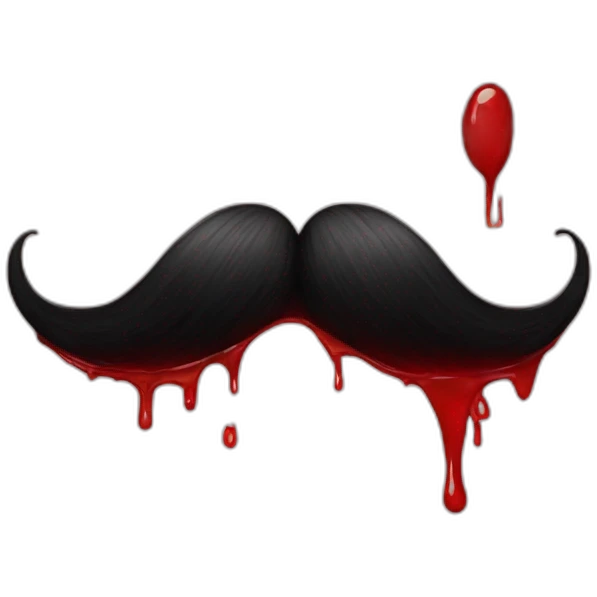 Bloody mustache emoji