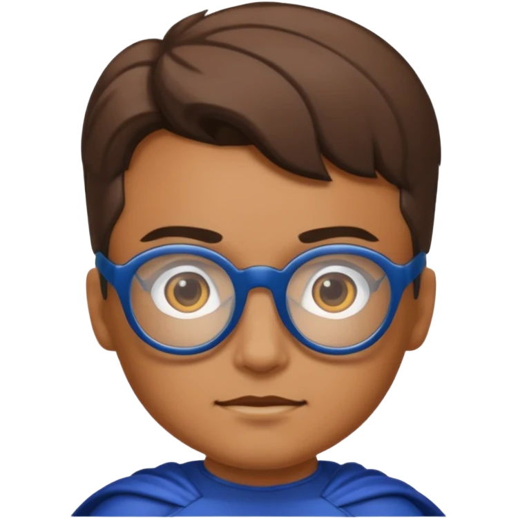 Glasses-Wearing super Heroe emoji
