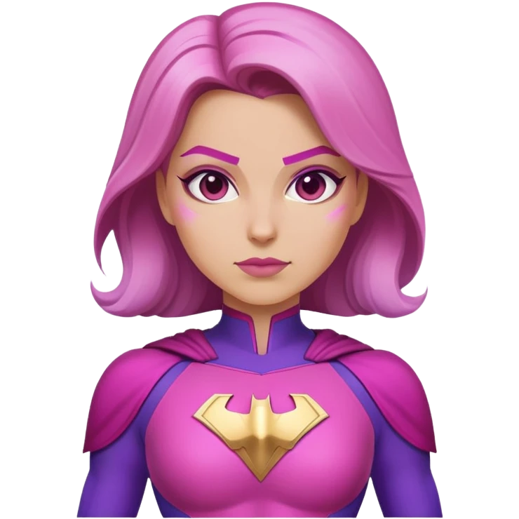 pink violet woman superhero emoji