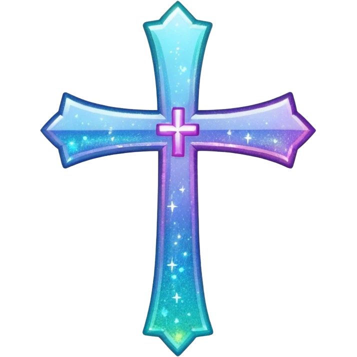 glitter cross emoji