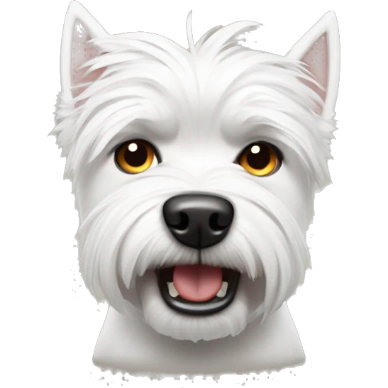 Angry cute westie  emoji