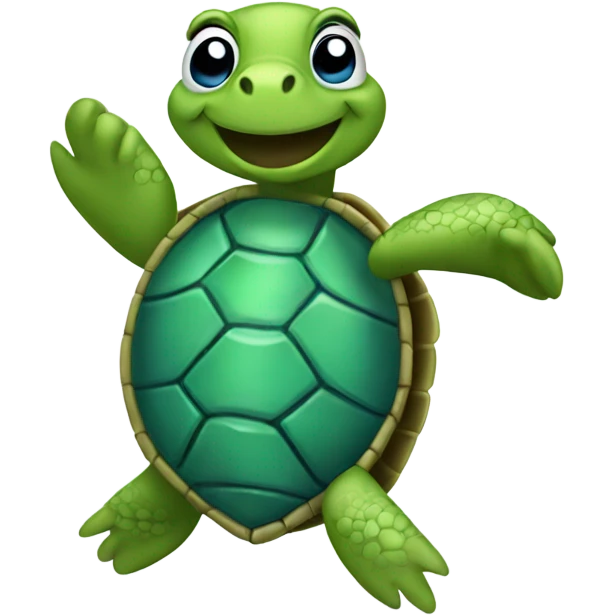 Dancing sea turtle emoji