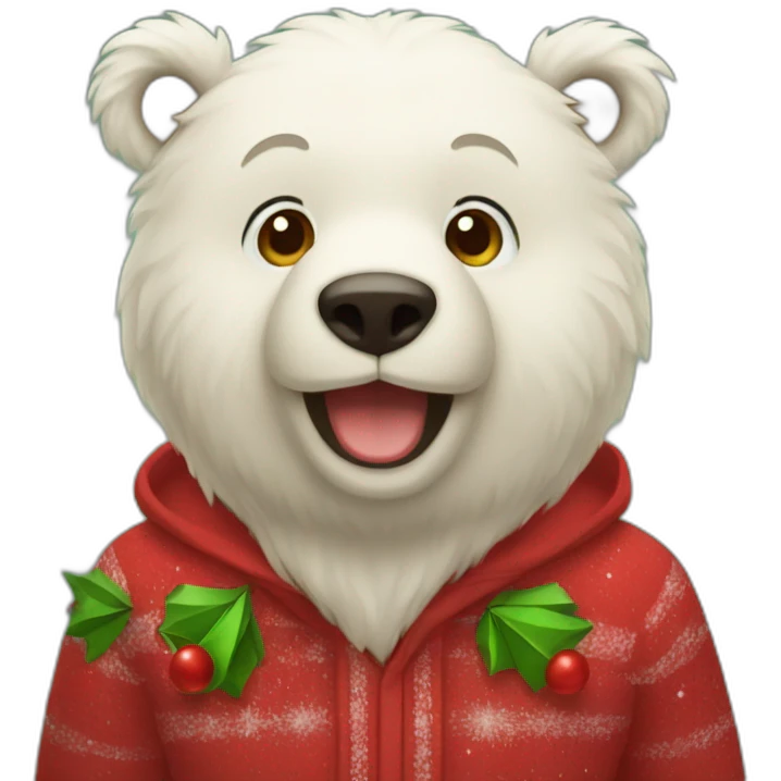 Un ours de noël emoji