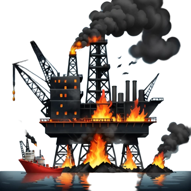 destruction of oil rig emoji