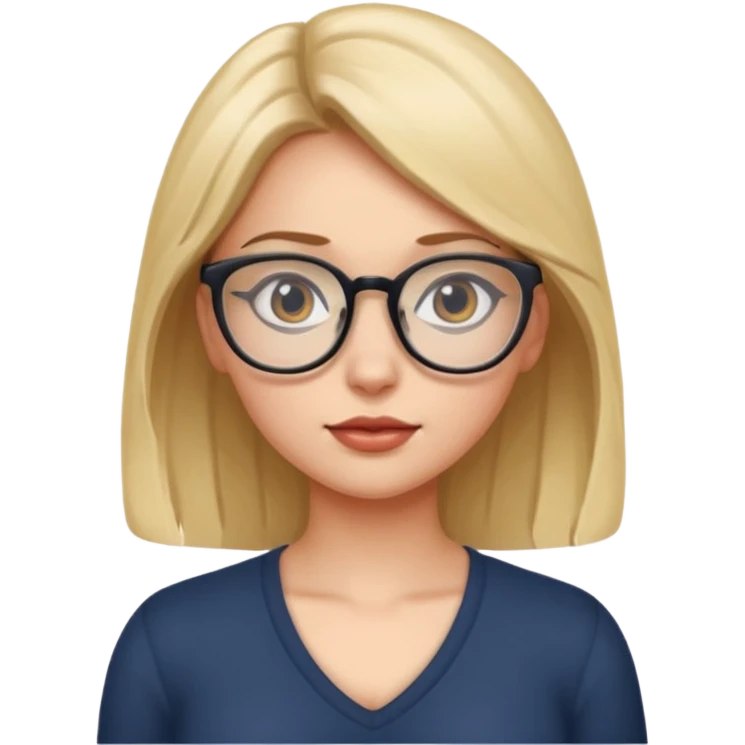 girl naked with eye glasses and boobs emoji