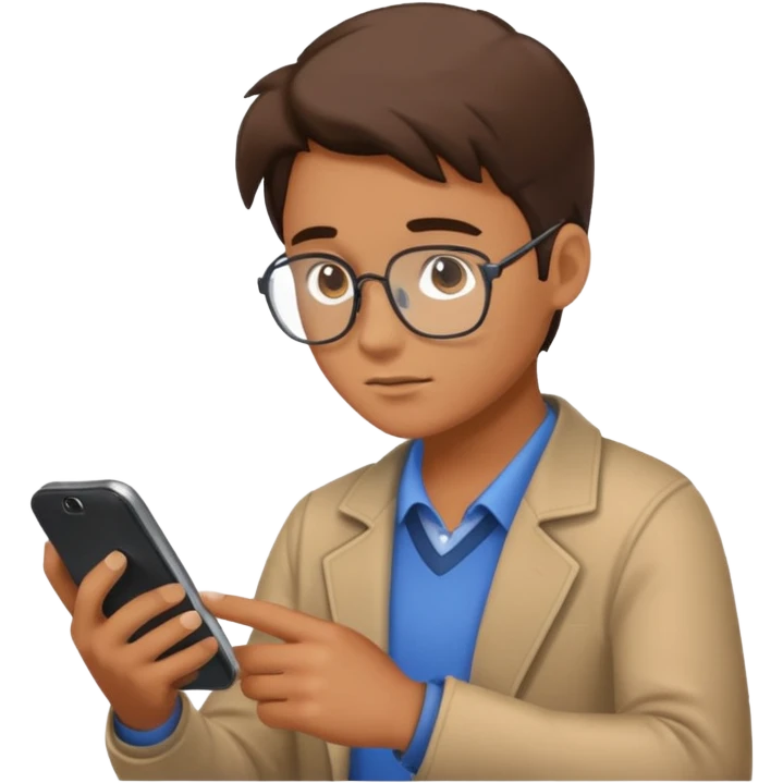 sending homework work on phone emoji