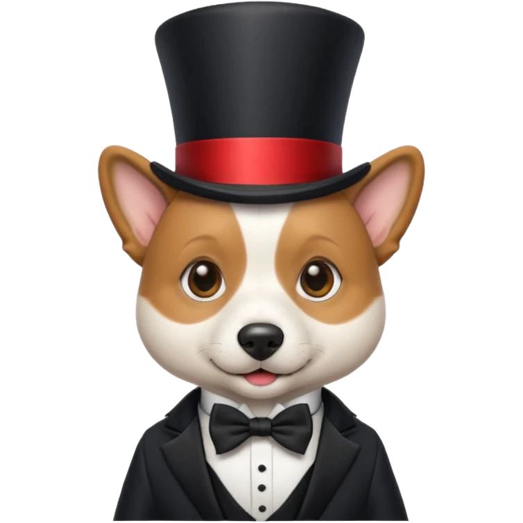 Dog magician emoji