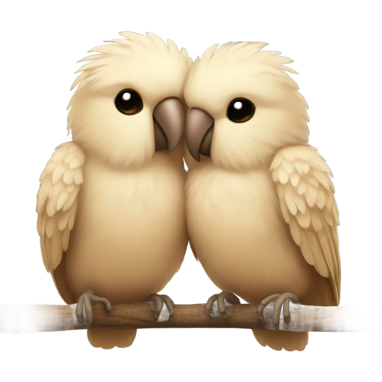 Beige Love birds emoji