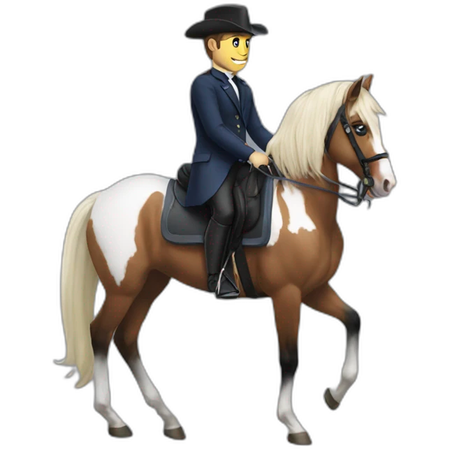 Macron sur un poney emoji