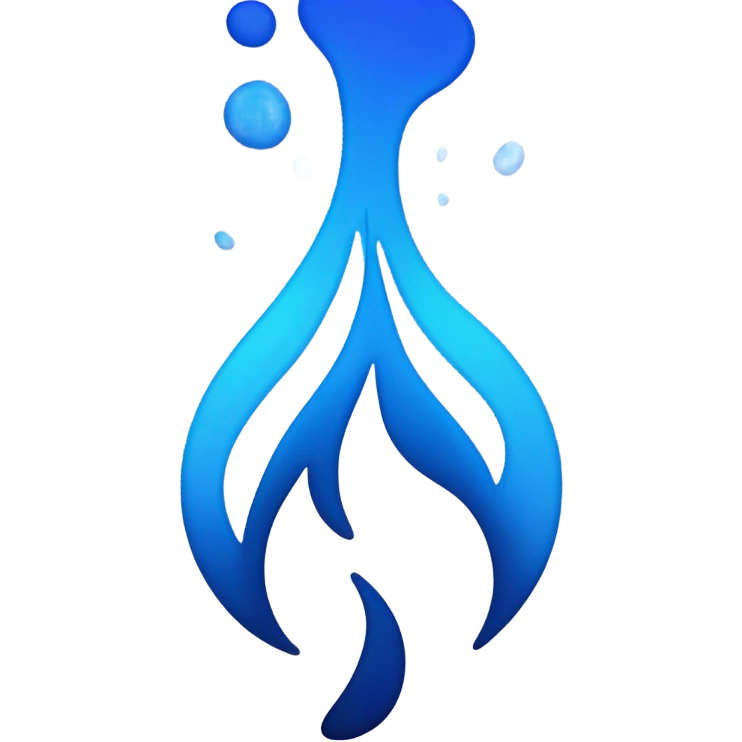Blue fire emoji