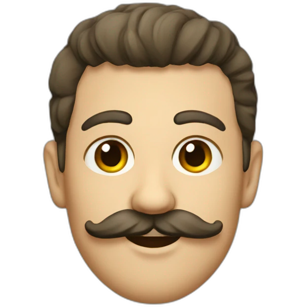 german with small moustache and left hair emoji