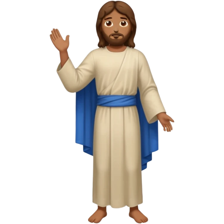 fullbody Lazarus, Jesus's friend, with brown hair, normal emoji style emoji