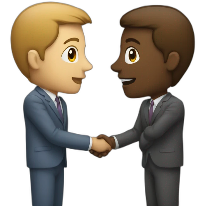 meeting between two people emoji