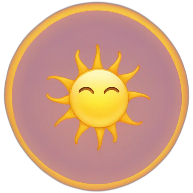 heart shaped sun emoji