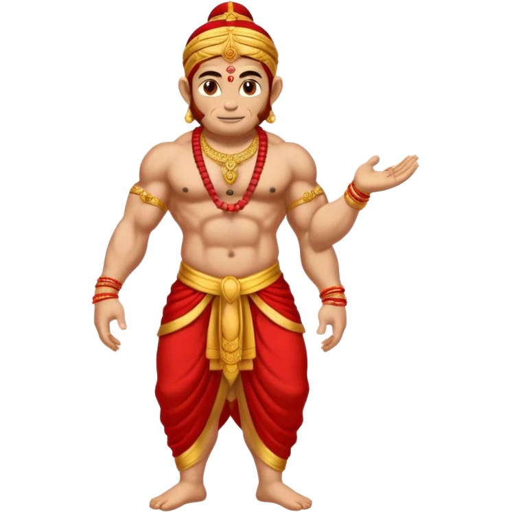 Hanuman ji god giving blessings with his one hand  emoji