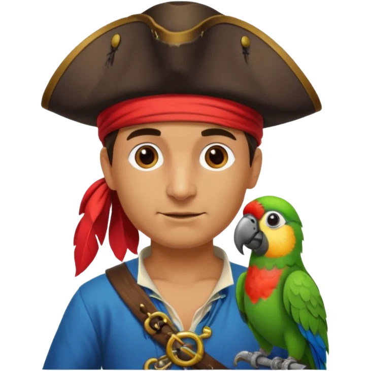 pirate and parrot emoji